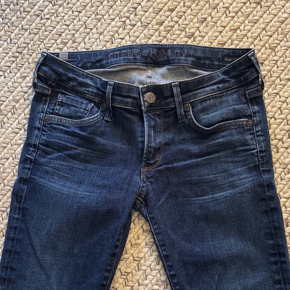 Citizens of Humanity Dark Blue Cropped Skinny Jeans Size 27